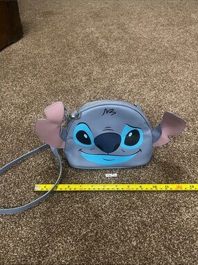 Girls Blue & Purple Stitch Purse with keychain